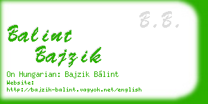balint bajzik business card