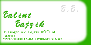 balint bajzik business card